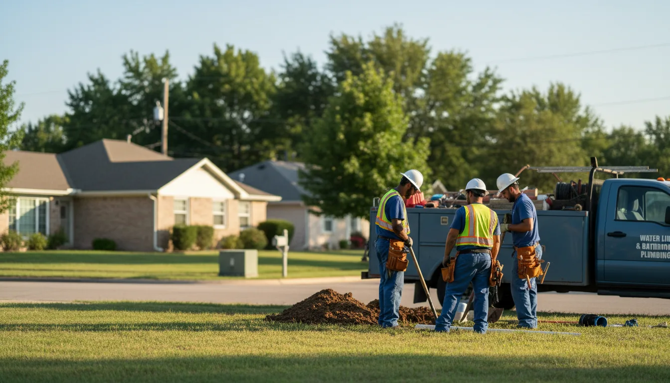 Residential water line and bathroom plumbing service in La Rue, OH